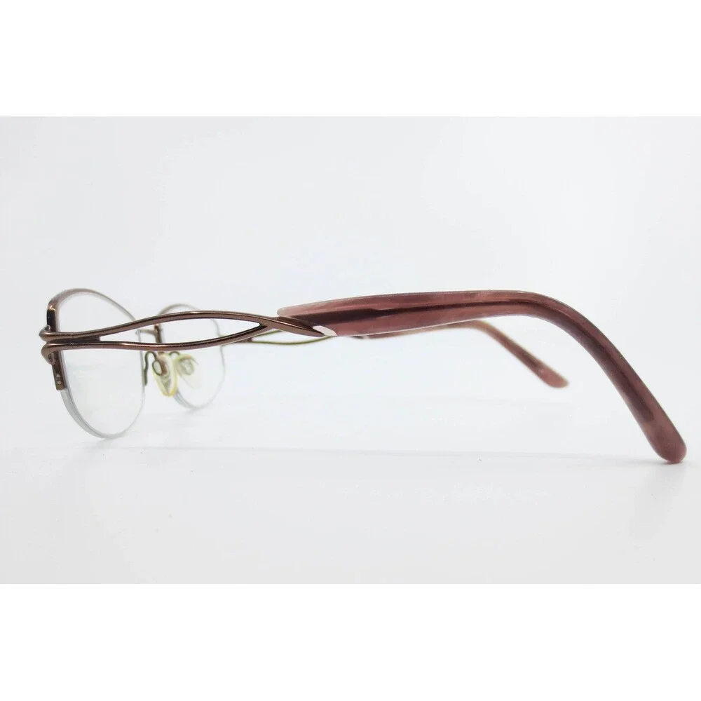 Sophia Loren M210 Zyloware Brown Semi Rimless Eyeglasses Frames 52-17-135
